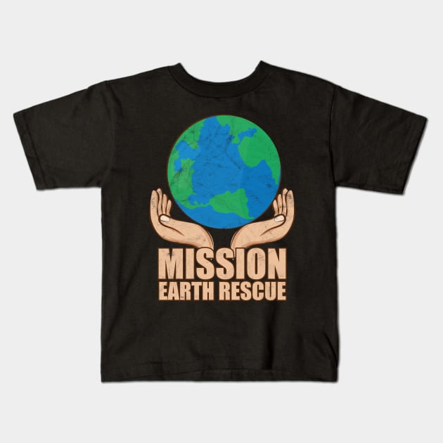 Mission Earth Rescue Kids T-Shirt by avshirtnation